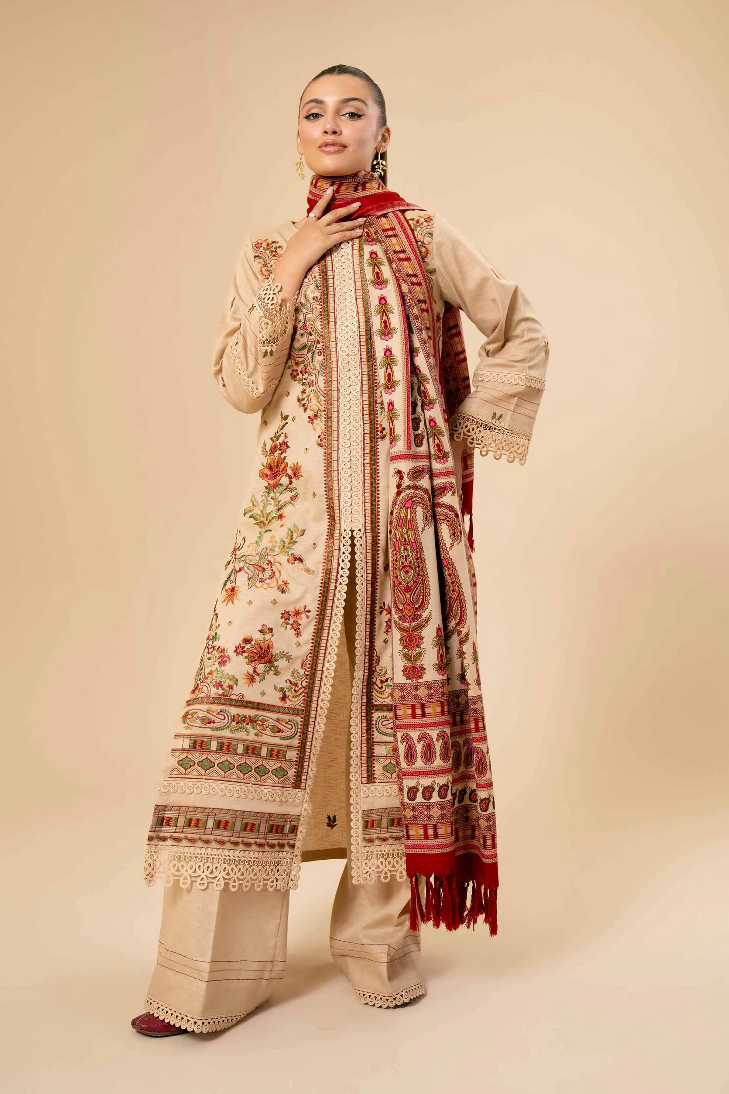 3 Piece - Embroidered Suit - 42404277