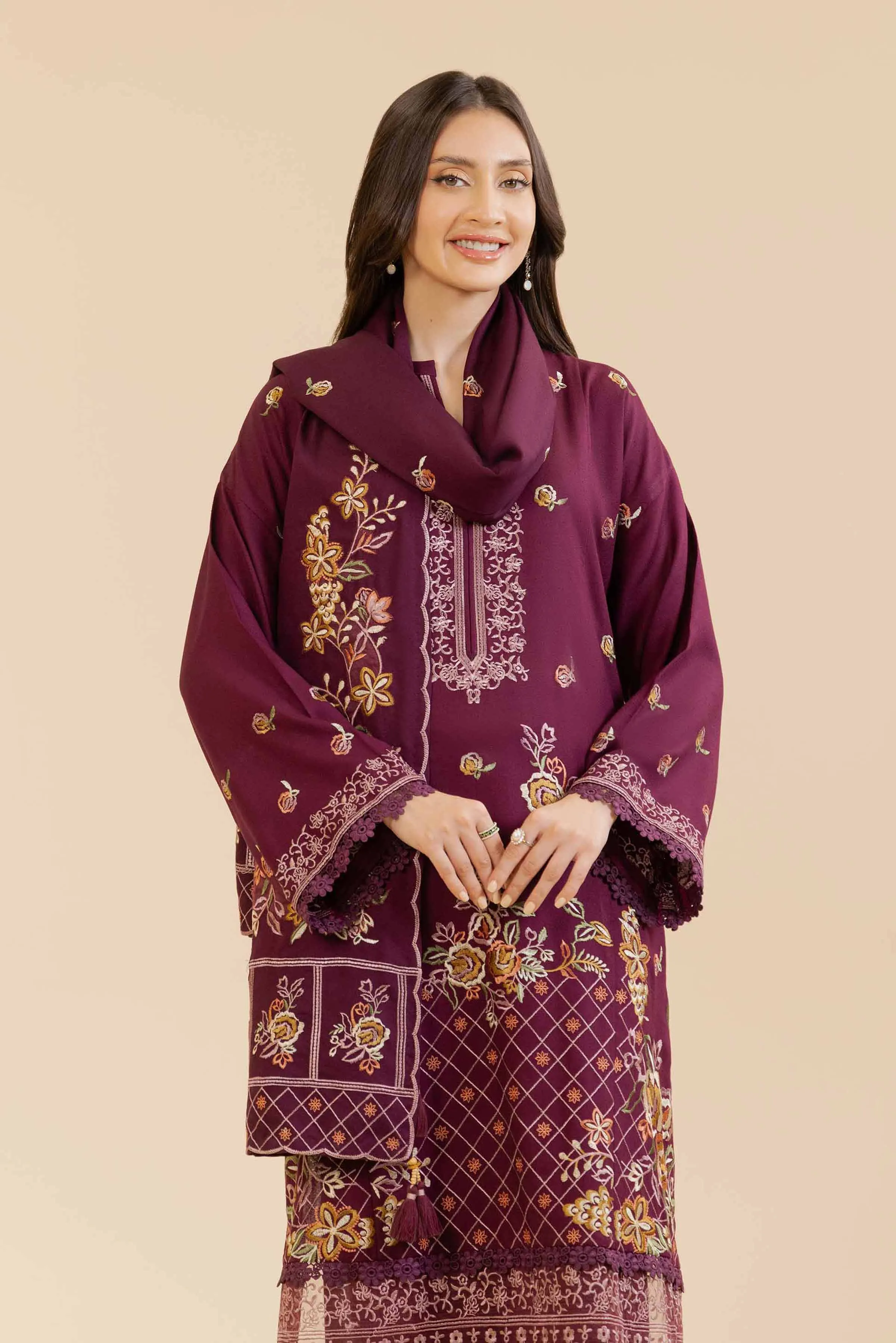 3 Piece - Embroidered Suit - 42405039