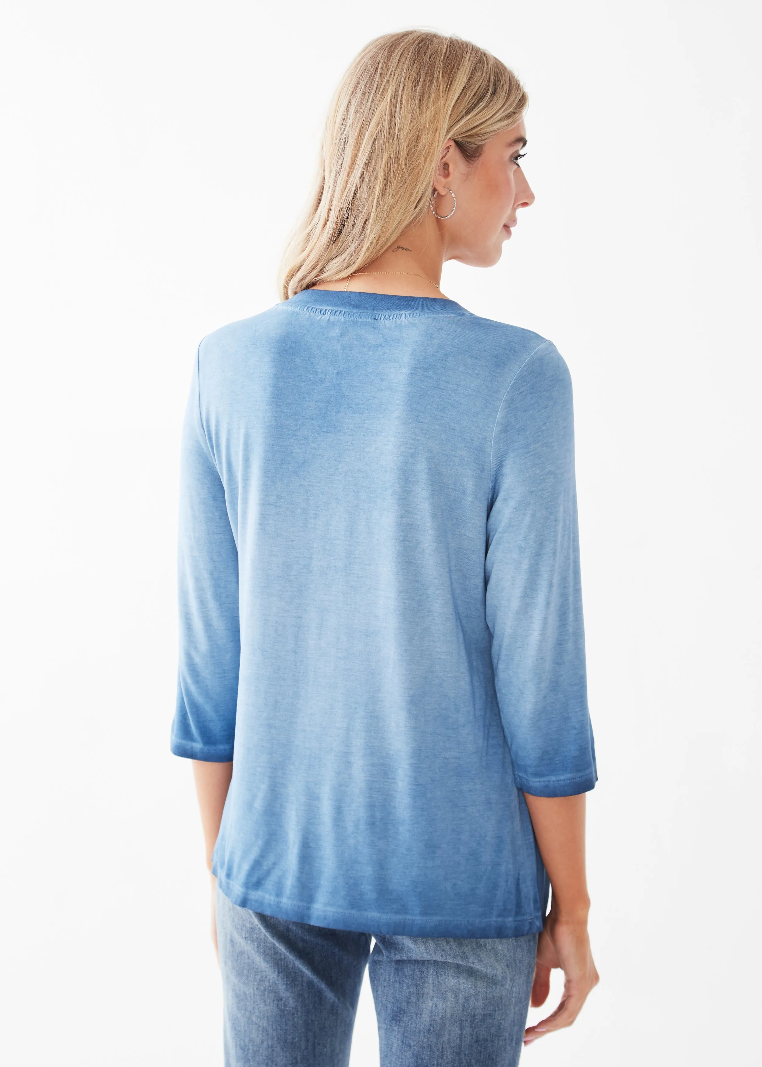 3/4 Sleeve V-Neck Top