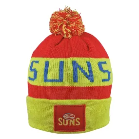 Adult's AFL Gold Coast Suns Football Club Bar Beanie