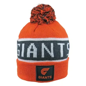 Adult's AFL GWS Giants Football Club Bar Beanie