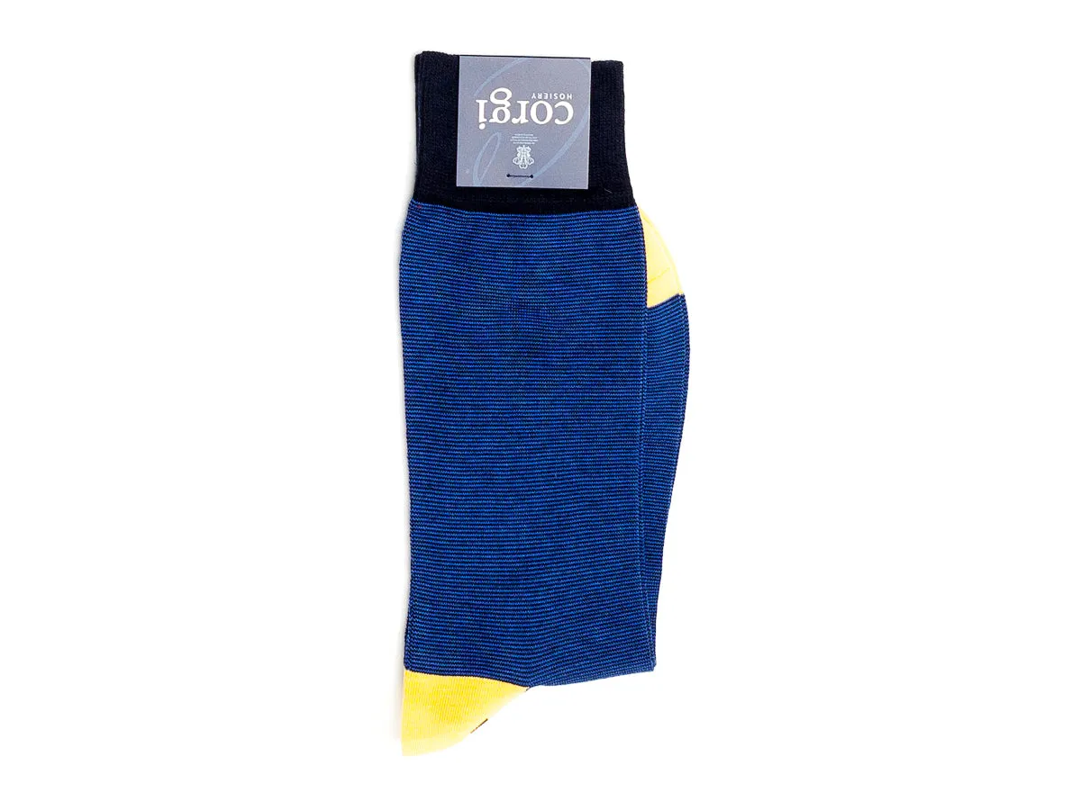 Alfred Plain Socks Navy