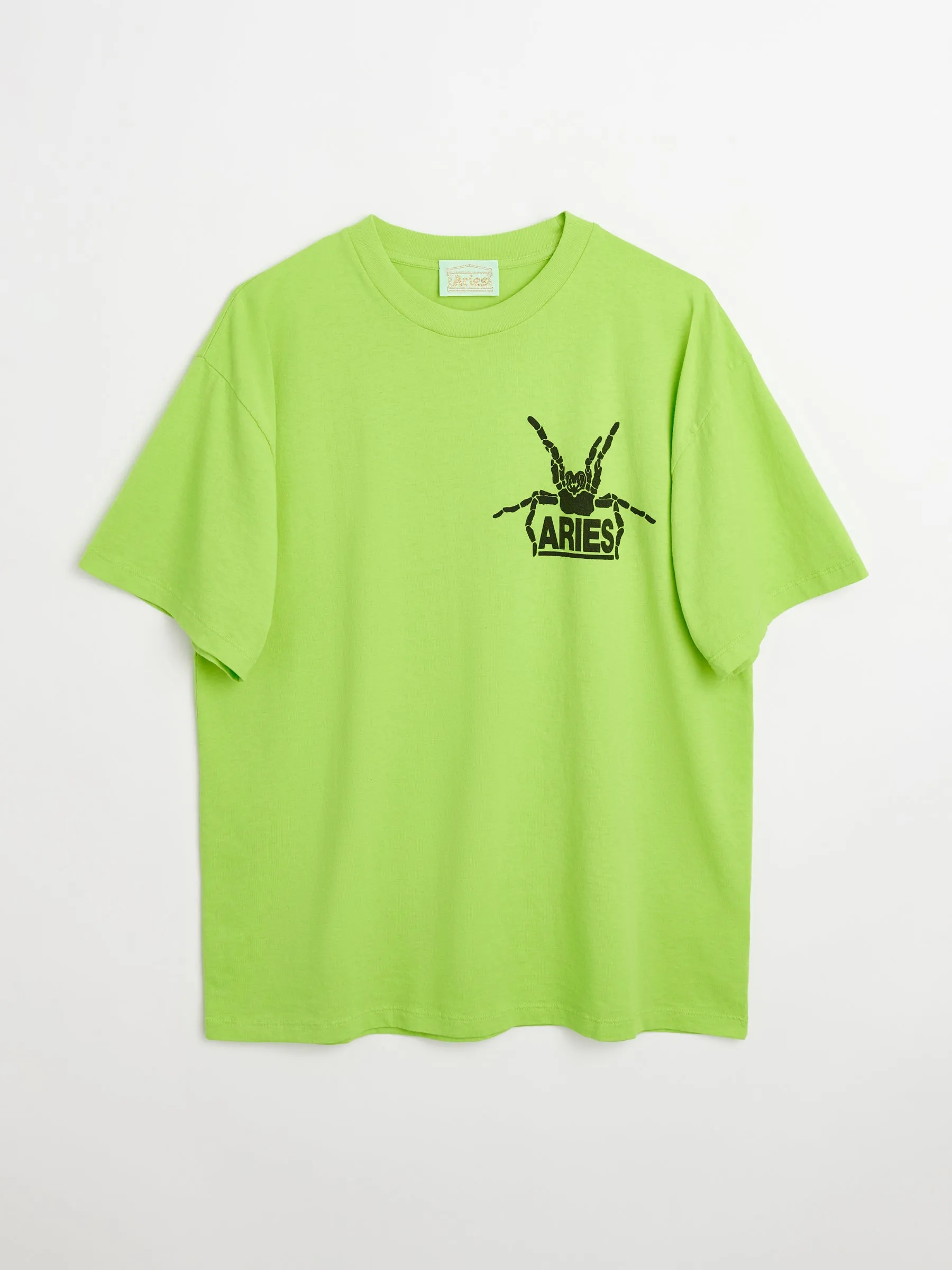 Aries Fluoro Silas Spider Tee Green