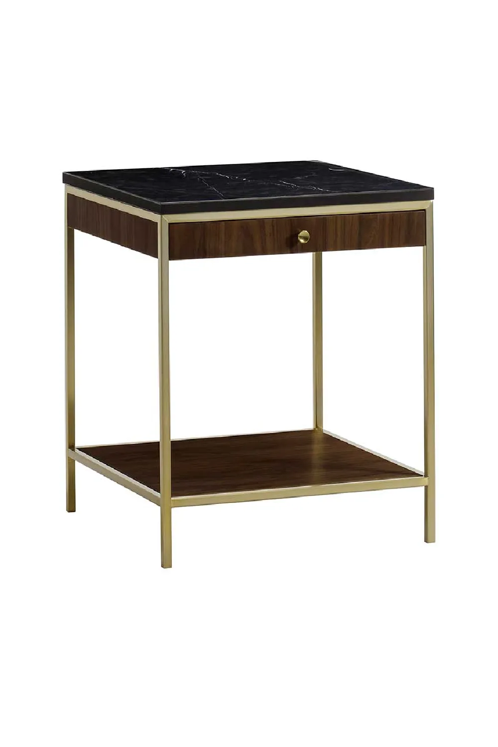 Black Marble Top Square Side Table S | Andrew Martin Chester