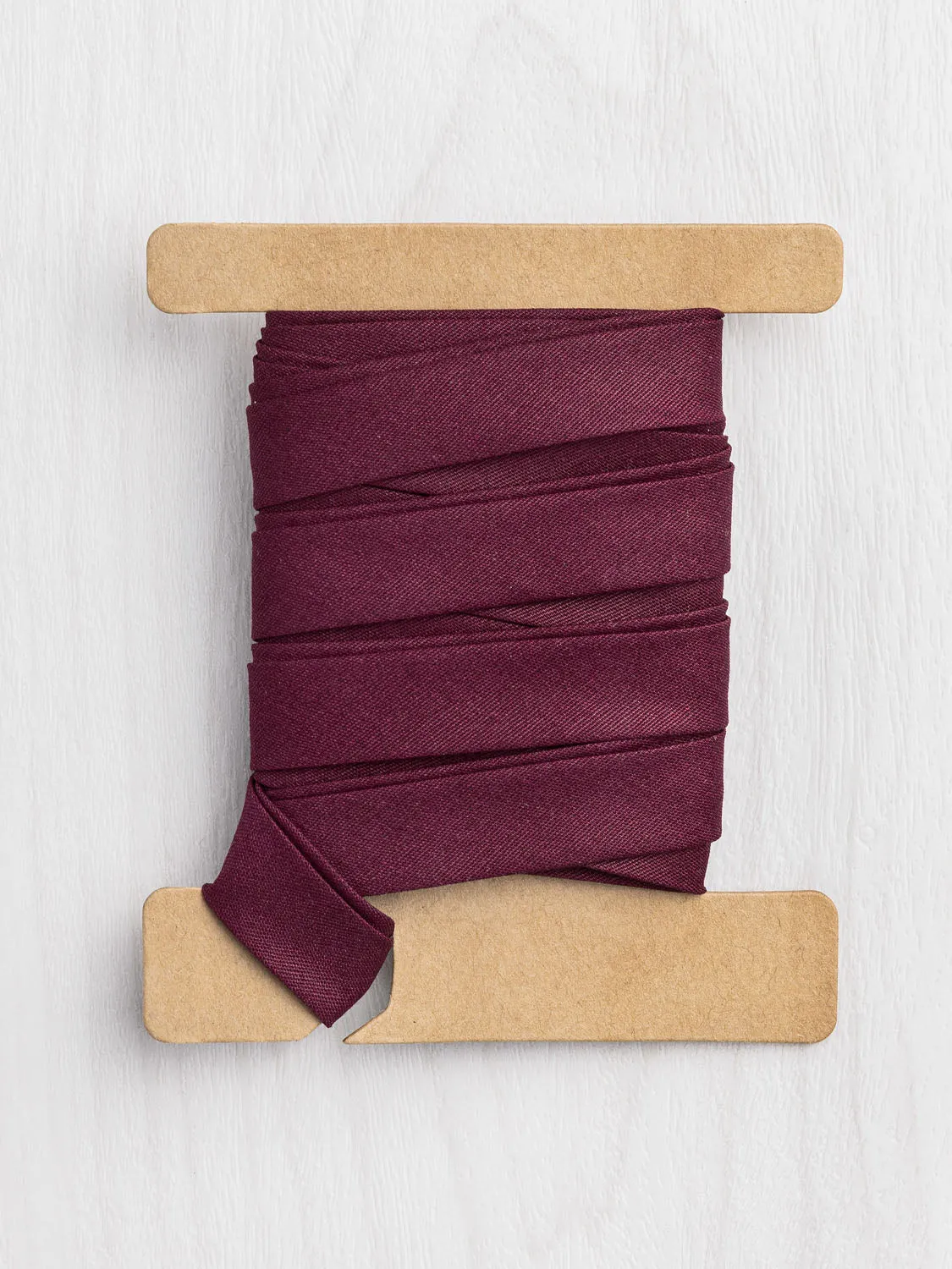 Double-Fold Cotton Poplin Bias Tape - 1/2" (13mm) wide - Merlot