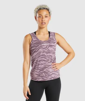 Gymshark Animal Graphic Tank - Purple Print