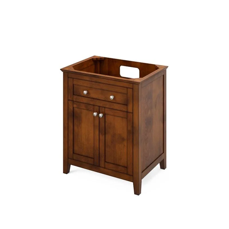 Jeffrey Alexander Chatham Traditional 30 Chocolate Single Undermount Sink Vanity With Marble Top | VKITCHA30CHWCR