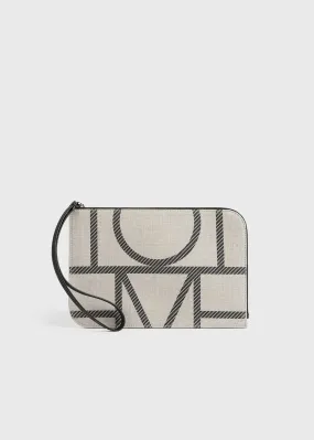 Monogram travel pouch ecru