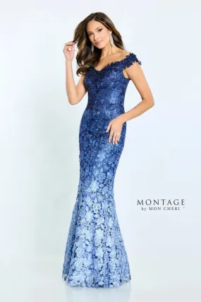 Montage M507-382 Off Shoulder Lace Ombre