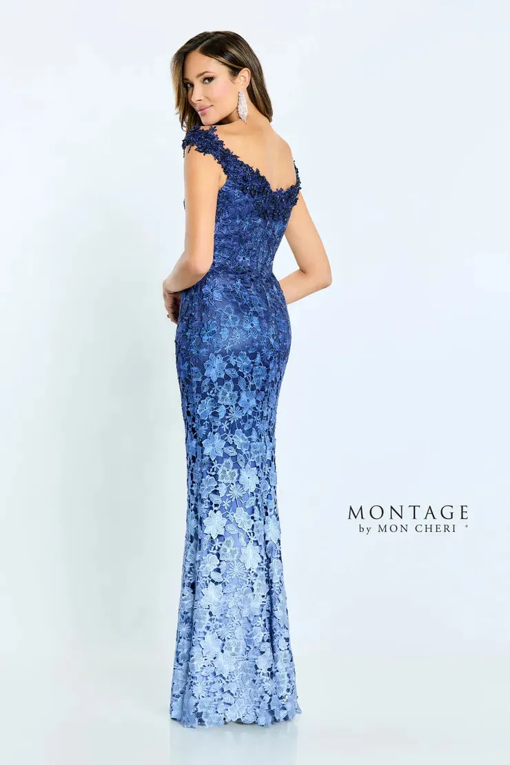 Montage M507-382 Off Shoulder Lace Ombre