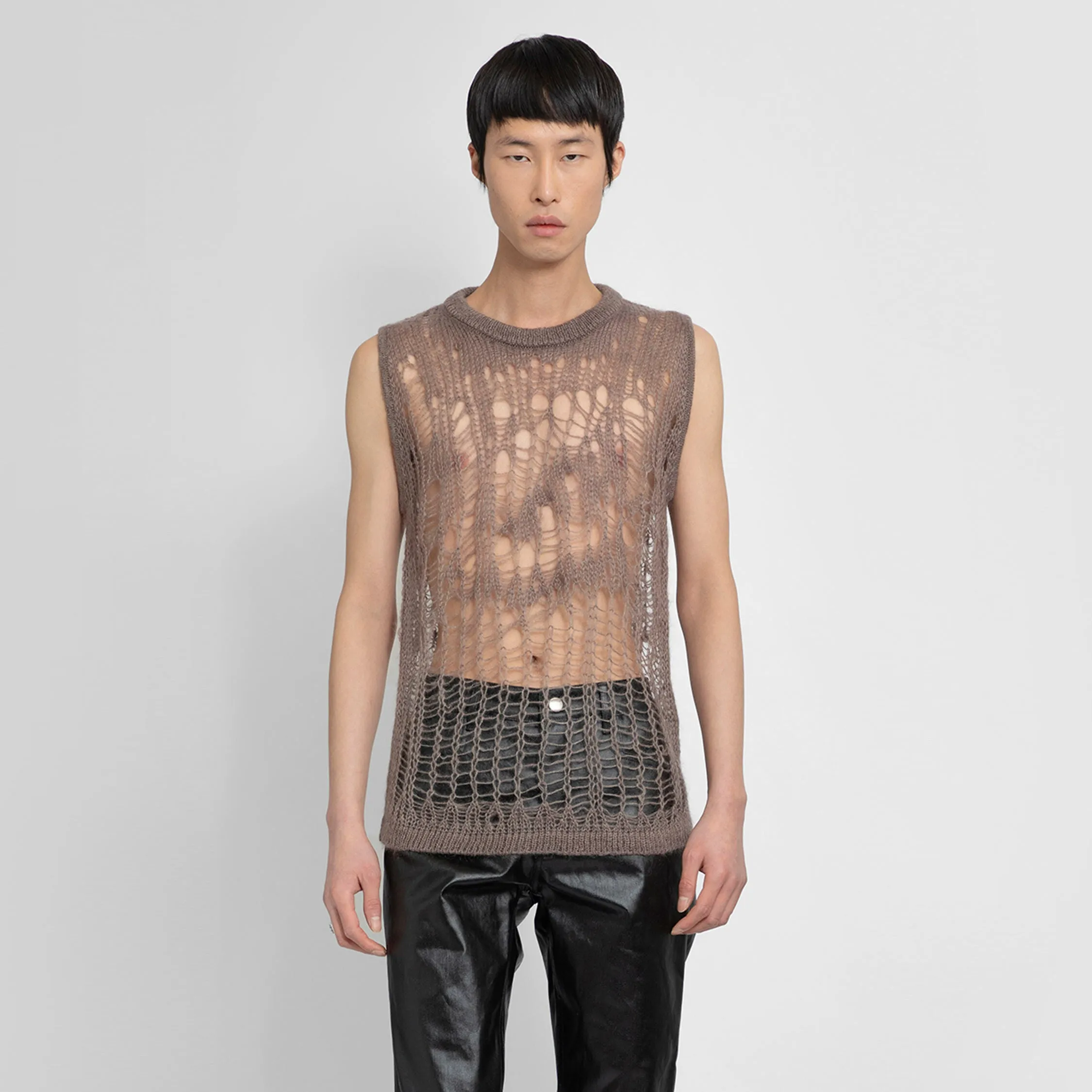 RICK OWENS MAN GREY KNITWEAR