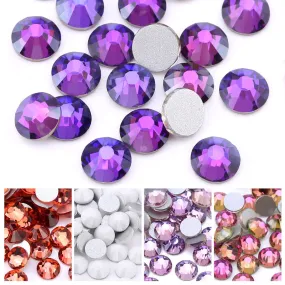 #S200 New SS16, SS20, SS30 Colored Glass Rhinestone Gems - Flatback-Glue On