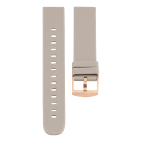 Taupe OOZOO rubber strap with rose gold clasp