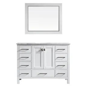 Vinnova Gela 48 Modern White Single Sink Vanity Set