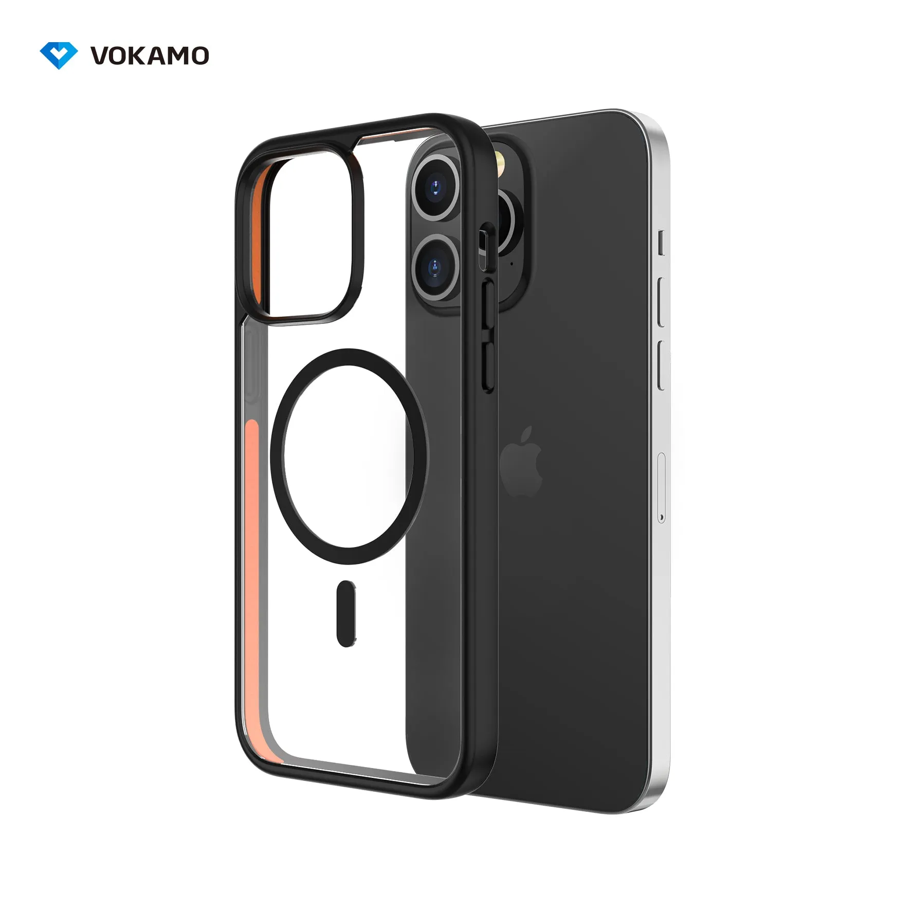 VOKAMO Matte Clear Magnetic Shockproof Case for iPhone 14 Pro Max/14 Pro/14/14 Plus Case with MagSafe