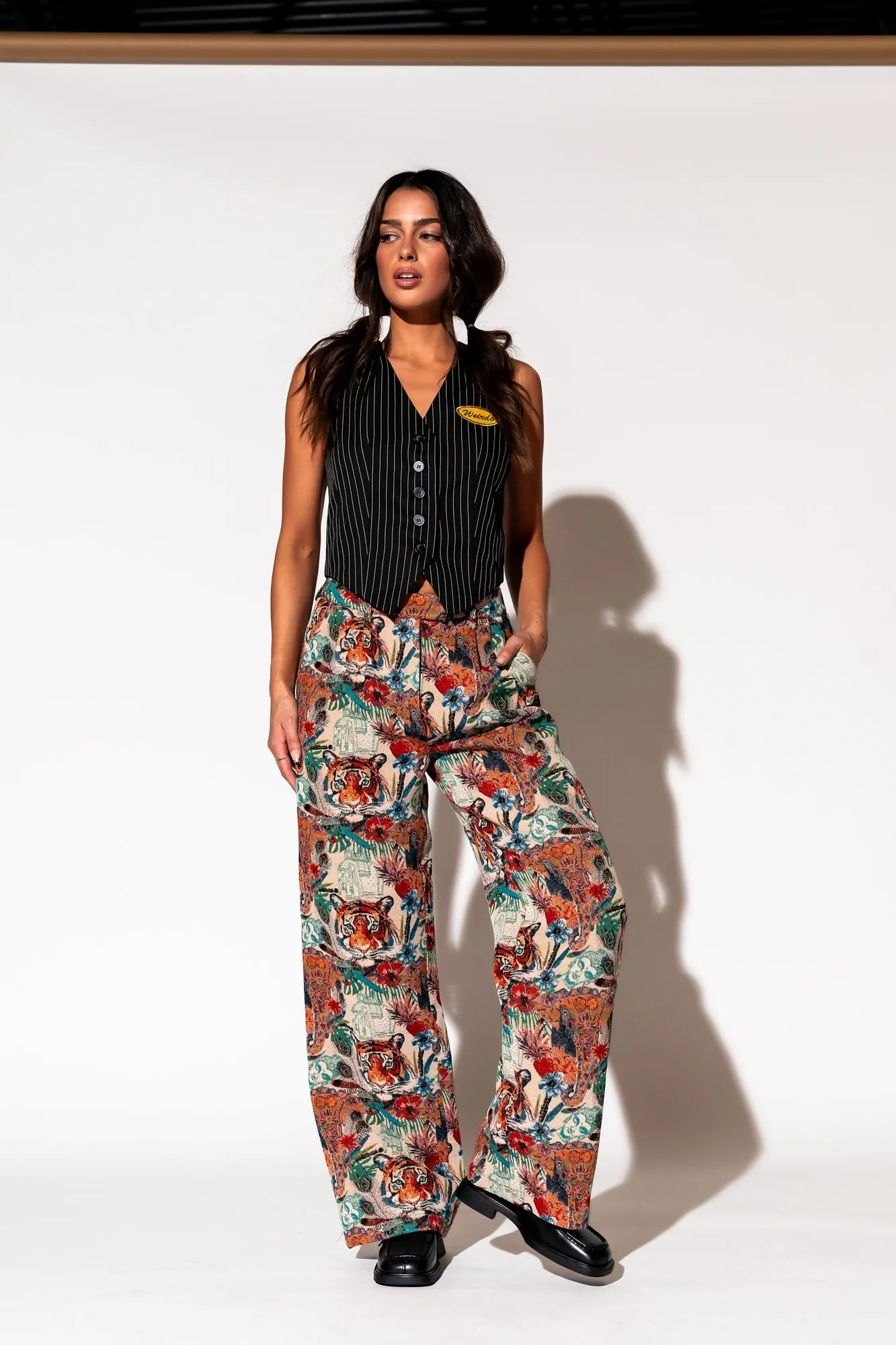 Wild Soul Tiger Jacquard Trousers