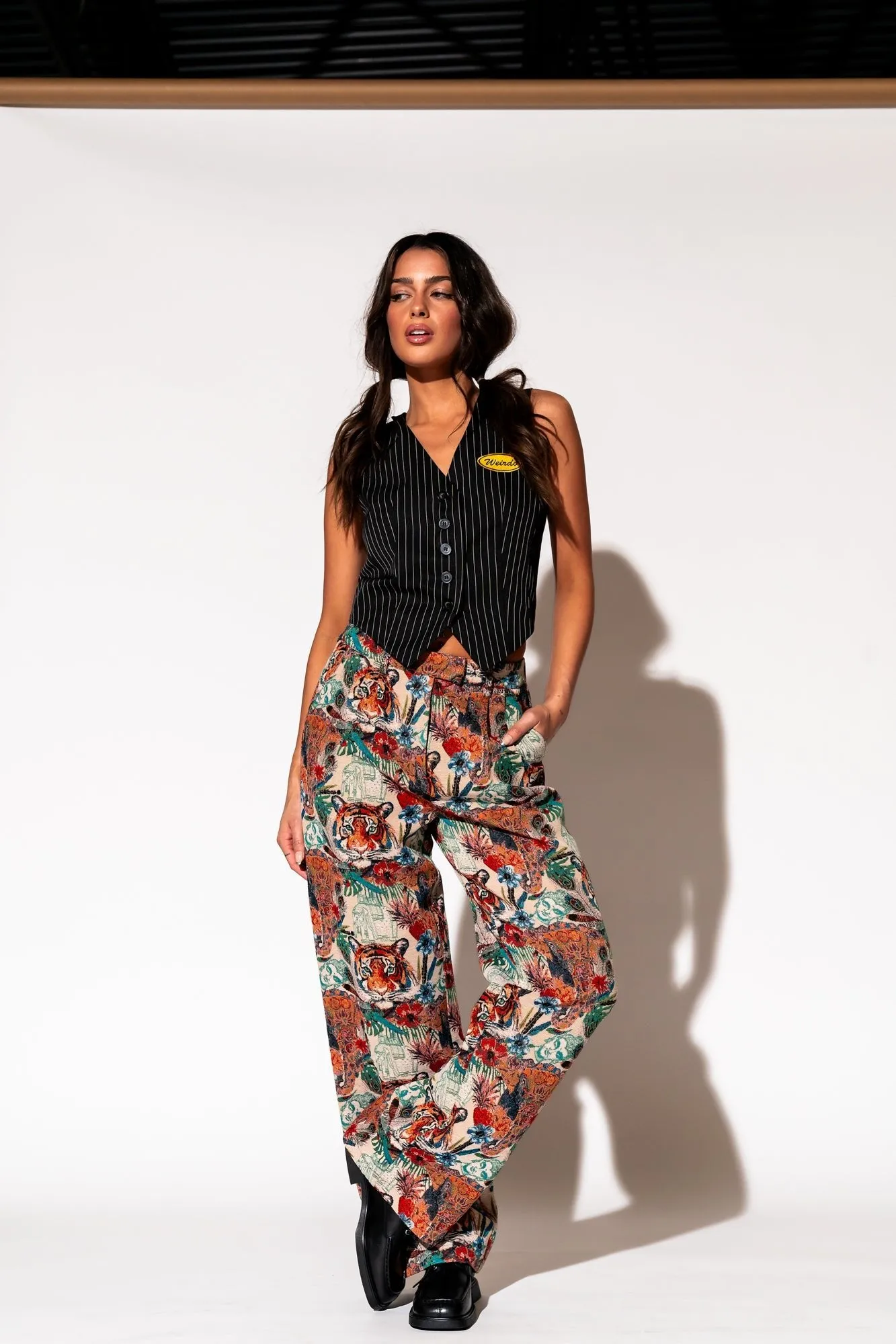 Wild Soul Tiger Jacquard Trousers