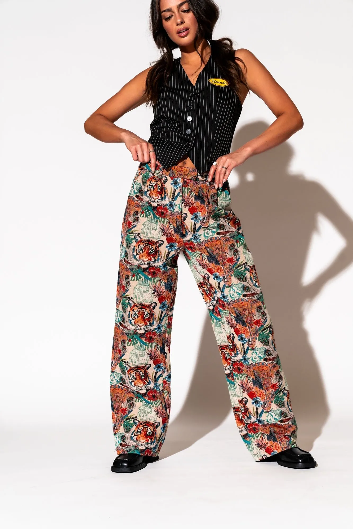 Wild Soul Tiger Jacquard Trousers