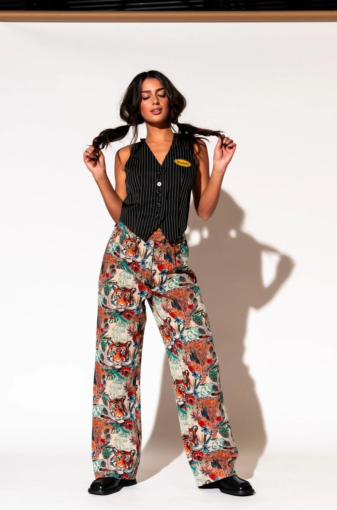 Wild Soul Tiger Jacquard Trousers